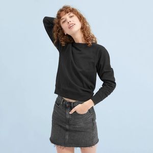 Everlane Washed Black Denim Skirt
